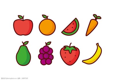 手绘矢量水果与蔬菜素材 创意设计的清新之选